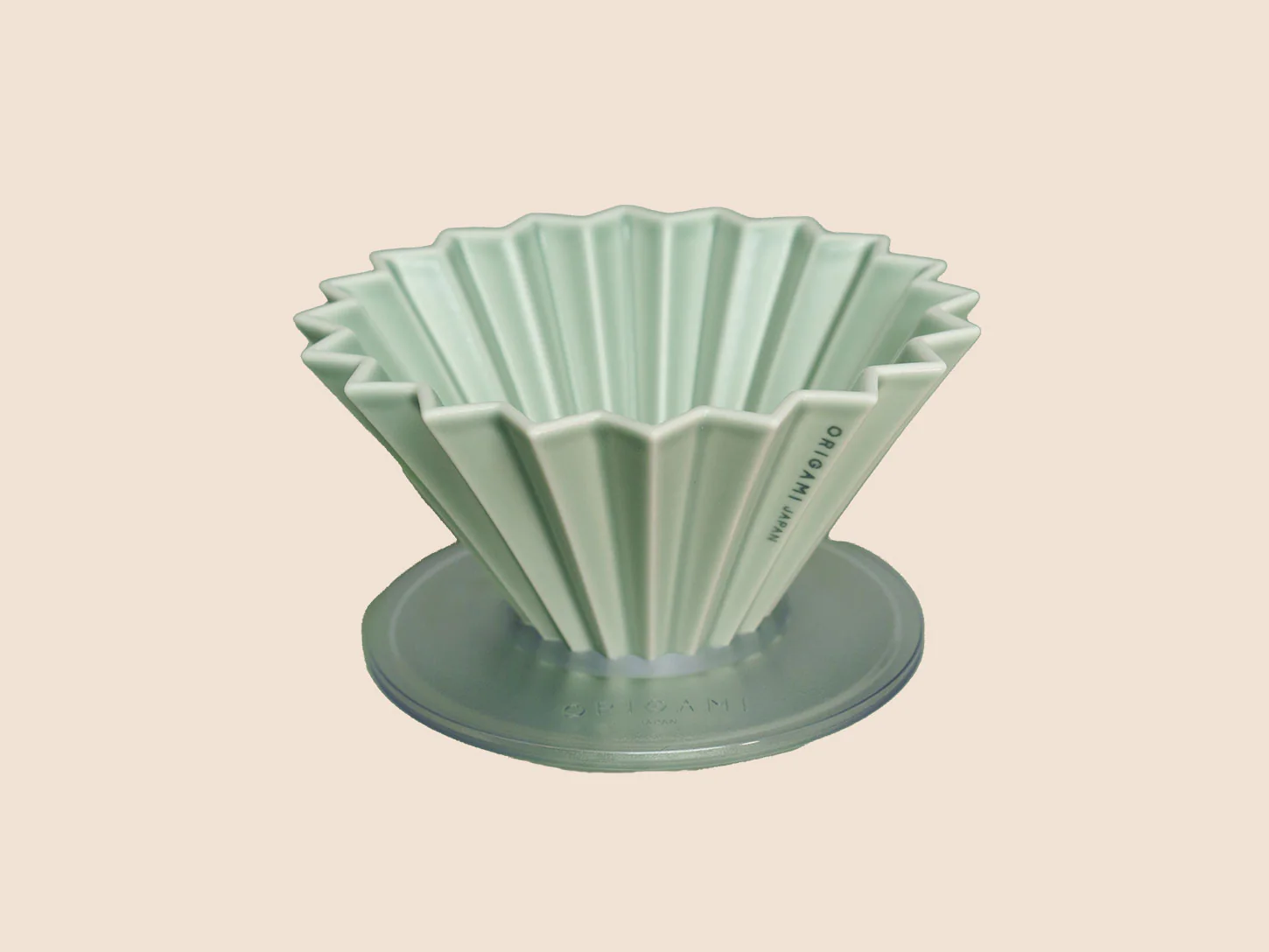 Matte Green Origami Dripper with Base